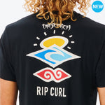 RIP CURL Wetsuit Icon Tee - Vintage Yellow