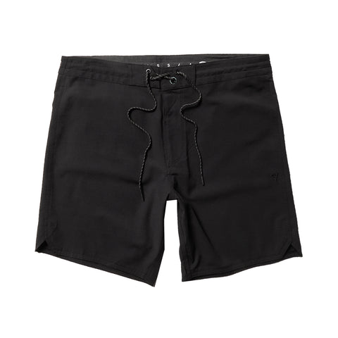 Bañador Vissla sets con cierre de cordón y un bolsillo trasero. Color negro. Disponible en The Gallery Surf Shop, tienda de surf en Málaga.