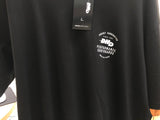 Camiseta DHD Surfboards color negro y con logotipo en el lado izquierdo del pecho, color negro. Disponible en The Gallery Surf Shop, tienda de surf en Málaga