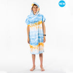 Poncho RIP CURL Printed Hooded Boy - Blue/White