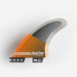 Quillas FEATHER FINS ULTRALIGHT BLACK HEXA CORE HC ORANGE. CLICK TAB