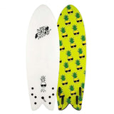 Tabla de Surf CATCH SURF WAVE BANDIT RETRO FISH 5'8 QUAD WHITE · BEN GRAVY (Softboard)